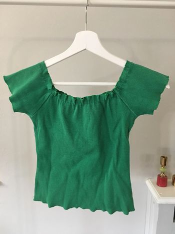 Top vert élastique taille S