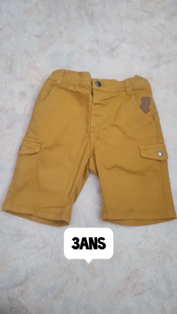 Short Gémo jaune moutarde