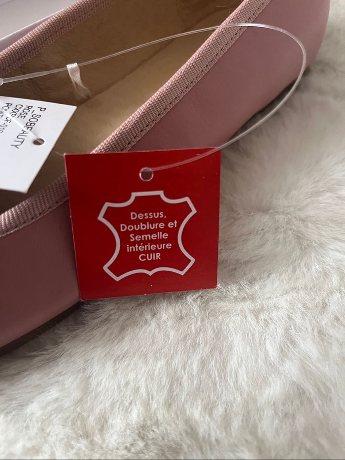 Ballerines en cuir vieux rose 35 P sobeauty Dp…am - photo numéro 9