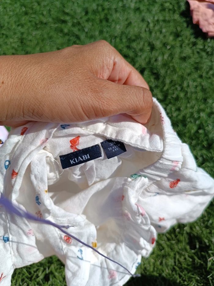 Robe 3 mois avec sa culotte/bloomer assorti - photo numéro 2