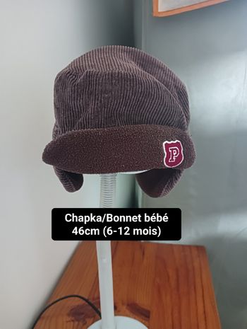 Chapka/ Bonnet bébé 46cm