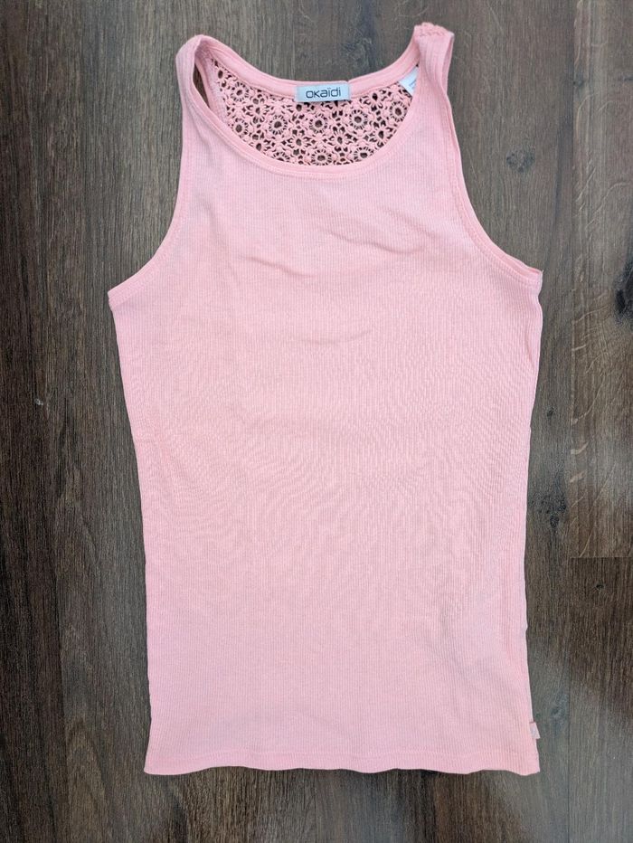 Débardeur fille été Okaïdi 10 ans avec dentelle