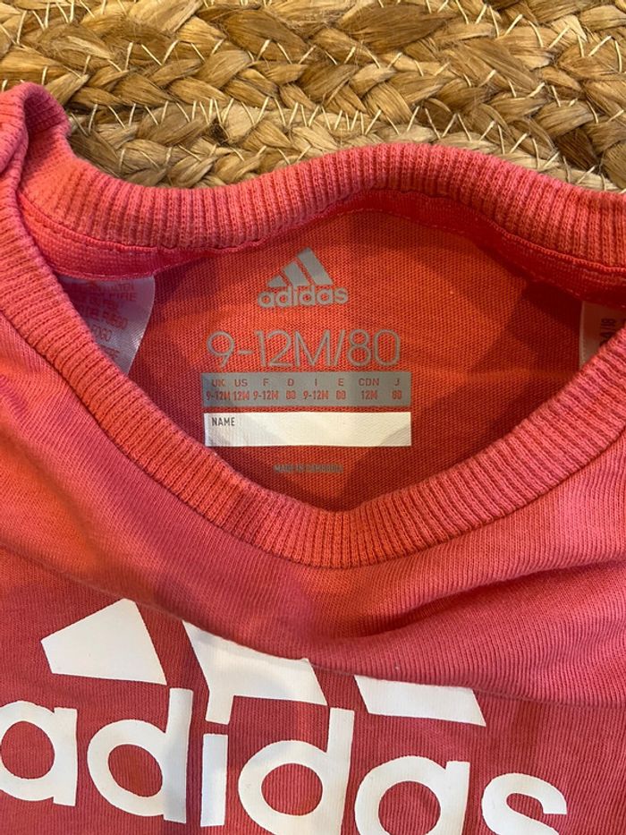 Tee-shirt fille 9 mois Adidas - photo numéro 2