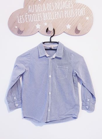 🦎 Chemise rayée manches longues - Tape à l'œil - 5 ans 🦎