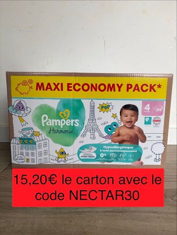 84 couche Pampers harmonie taille 4