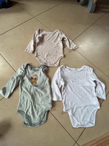 Bodies manches longues  taille 74 cm