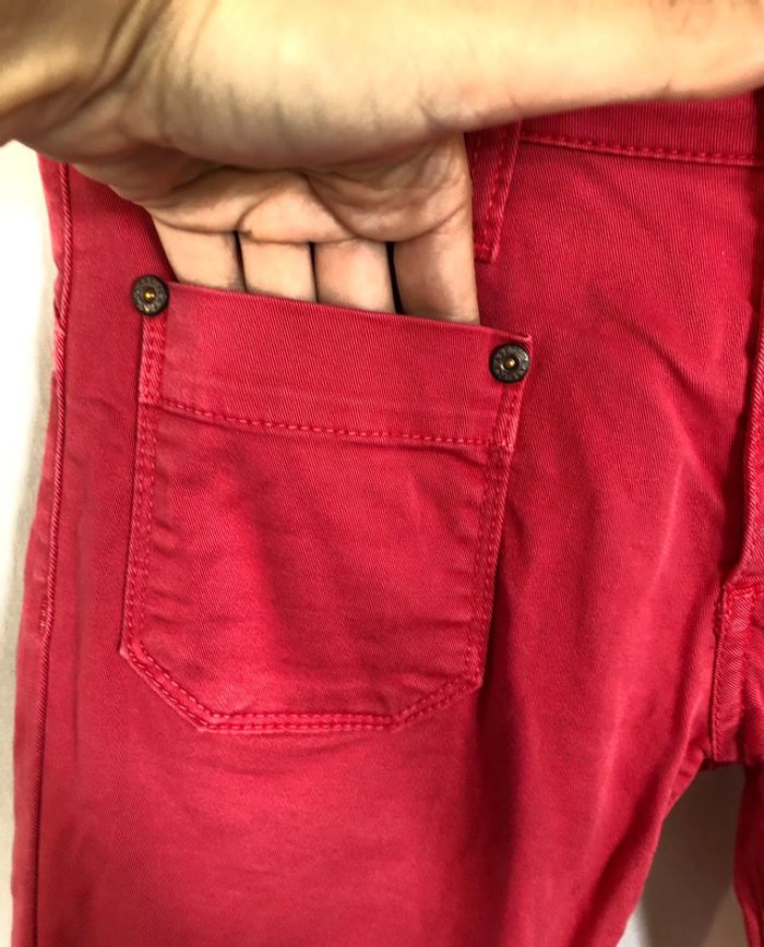 Jean rose vif taille basse slim Please taille Small / 34 36 très bon état - photo numéro 16