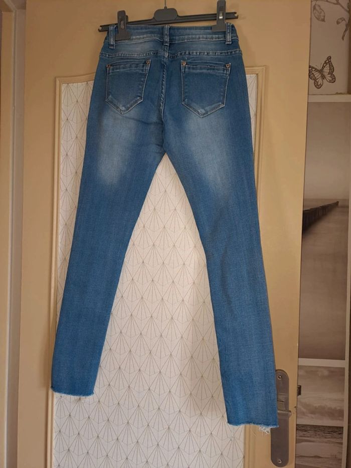 Jean femme slim 36 sd jeans effet used tbe - photo numéro 6