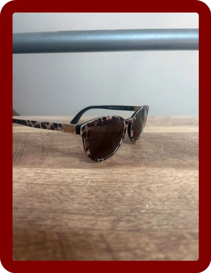 Lunette de soleil Dolce&Gabanna logo doré et motif jaguar/panthère - photo numéro 7