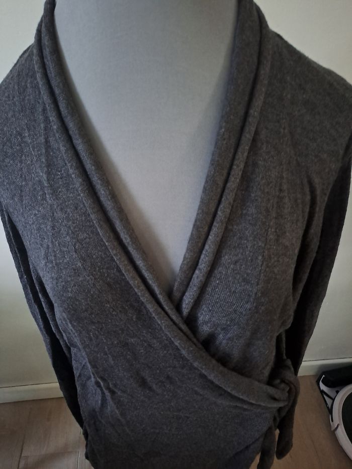 Gilet cache cœur gris Damart L - photo numéro 3