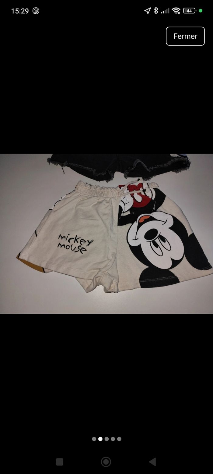 Lot short fille mickey 11 12 ans Zara - photo numéro 2