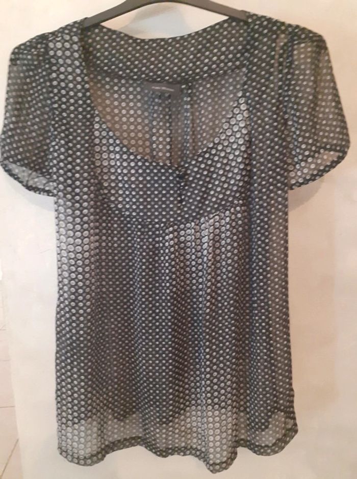 Blouse transparente noire