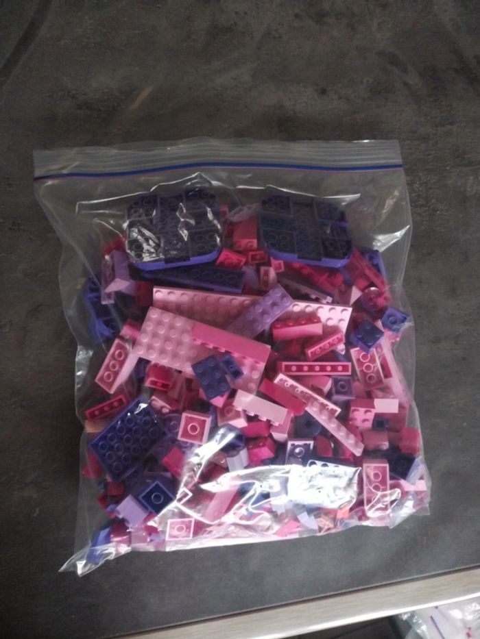 Lego vrac lot 600g divers rose violet - photo numéro 2