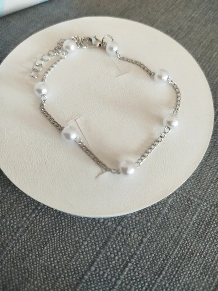 Bracelet argent et perles culture - photo numéro 2