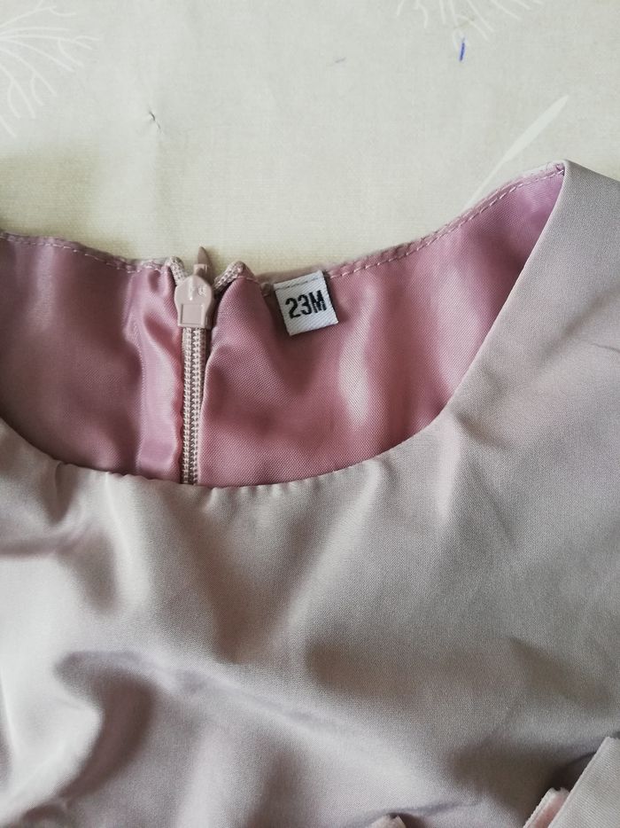 Robe ballon longue parme effet nacré sans manche 23 mois - photo numéro 2