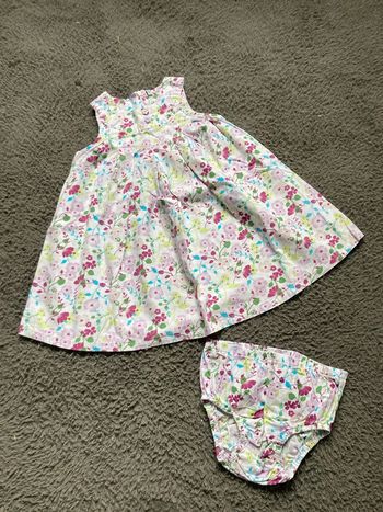 Robe fleurie + culotte assortie 18 mois