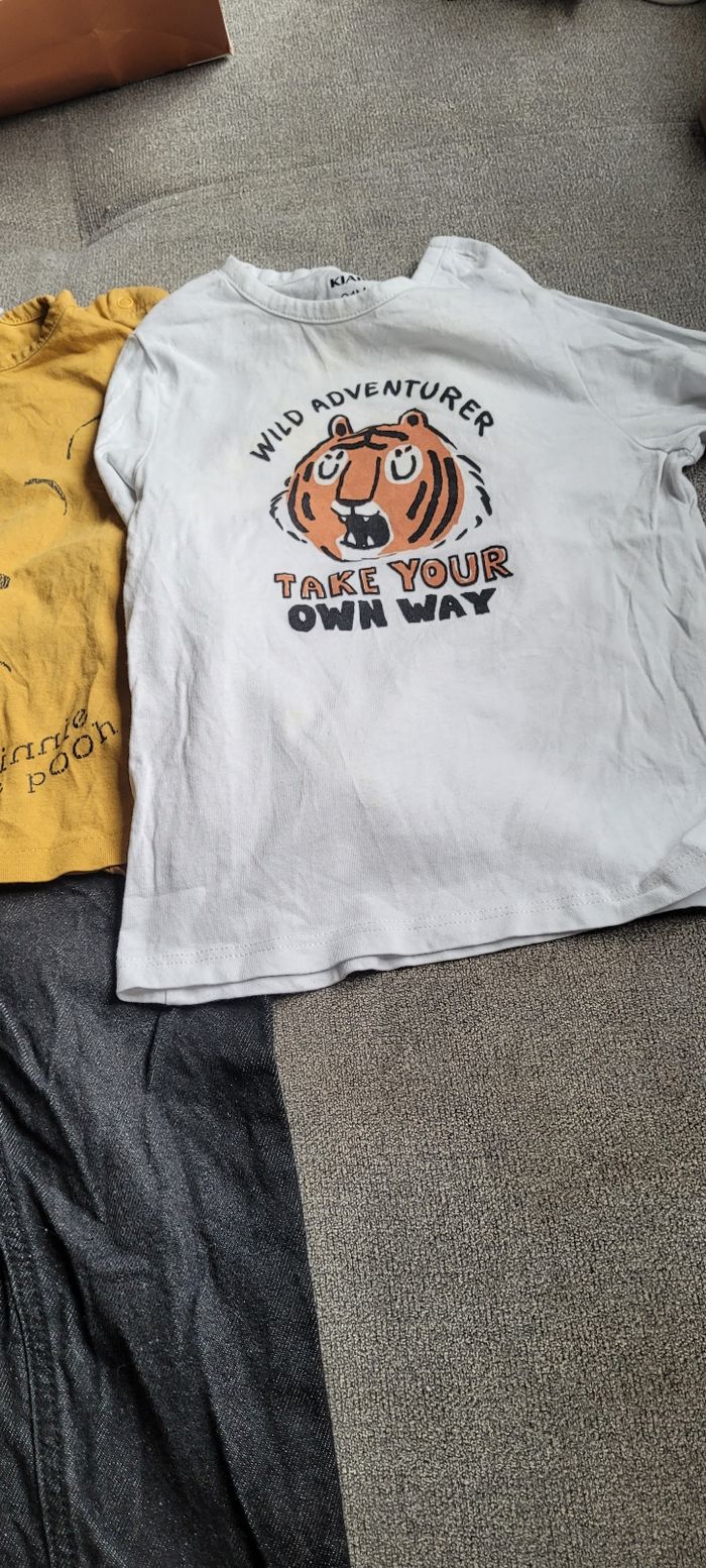 Lot pantalon et 2 t-shirt manches longues - photo numéro 2