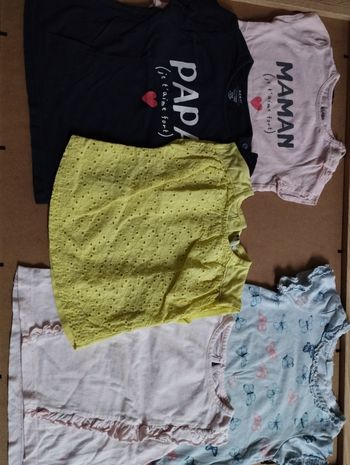 Lot tee-shirt 12 mois