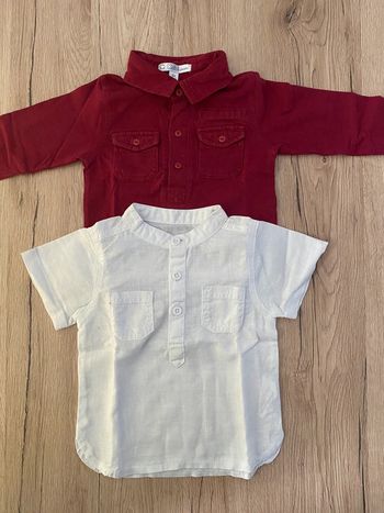 3 T-shirts manches longues et courtes 6 mois