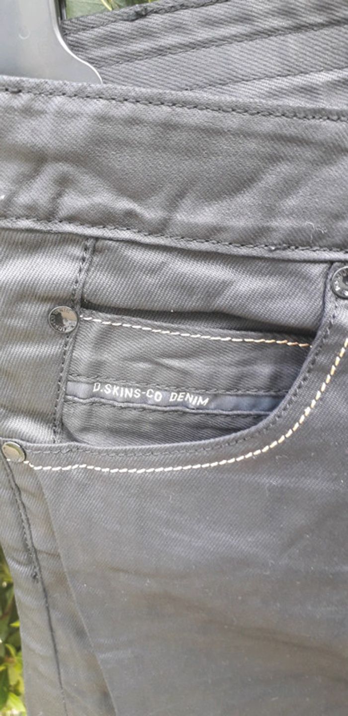 D skins co - pantalon noir enduit, slim fit taille 28 = 38 neuf - photo numéro 3