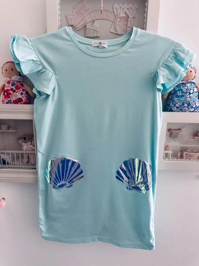 Robe teeshirt coquillage