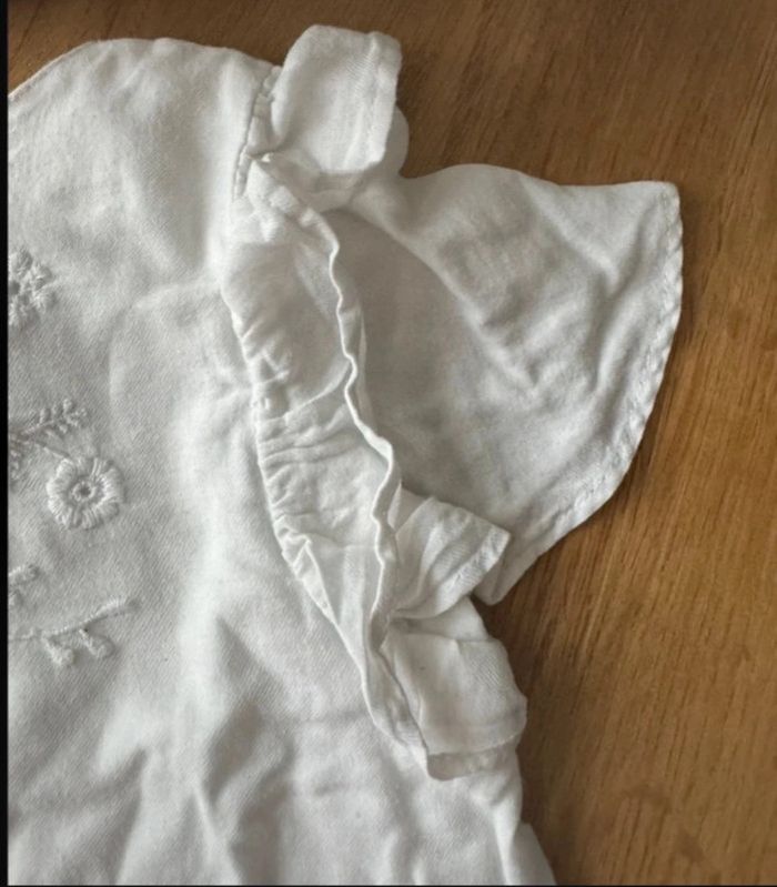 Blouse coton t-shirt blanc Zara baby girl 2/3 ans - photo numéro 5