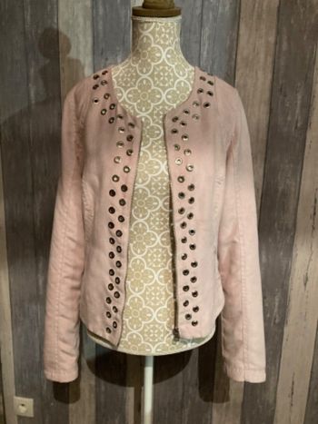 Veste suédine rose