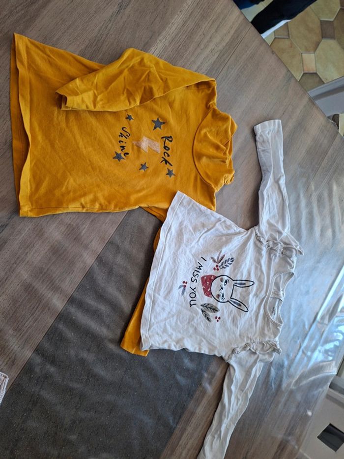 Deux tee shirt manche longue
