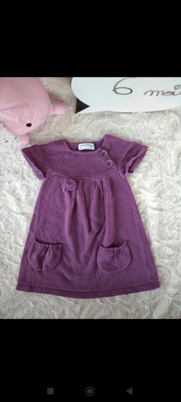 Robe pull Fille 6 mois Sucre d'orge - photo numéro 2