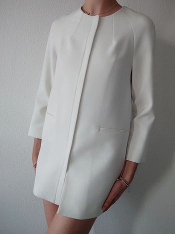 Veste robe tailleur jacket blanc ivoire noeud Vintage / Made in France 🇨🇵 Jacqueline Riu - 36/S