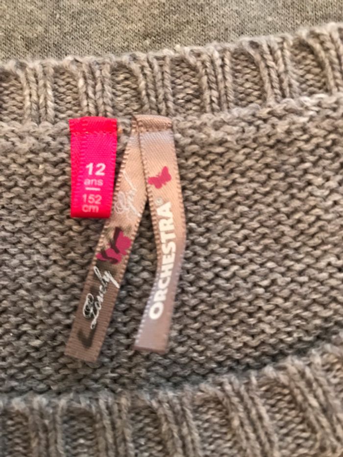 Robe Tricot/Polaire 12 Ans Grise - photo numéro 5