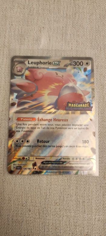 Pokemon carte Leuphorie ex STAMP 134 / 167 Mascarade crépusculaire EV06 bloc ecarlate et violet 