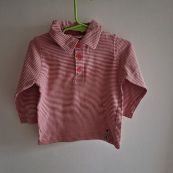 2 ans polo rayé blanc et orange