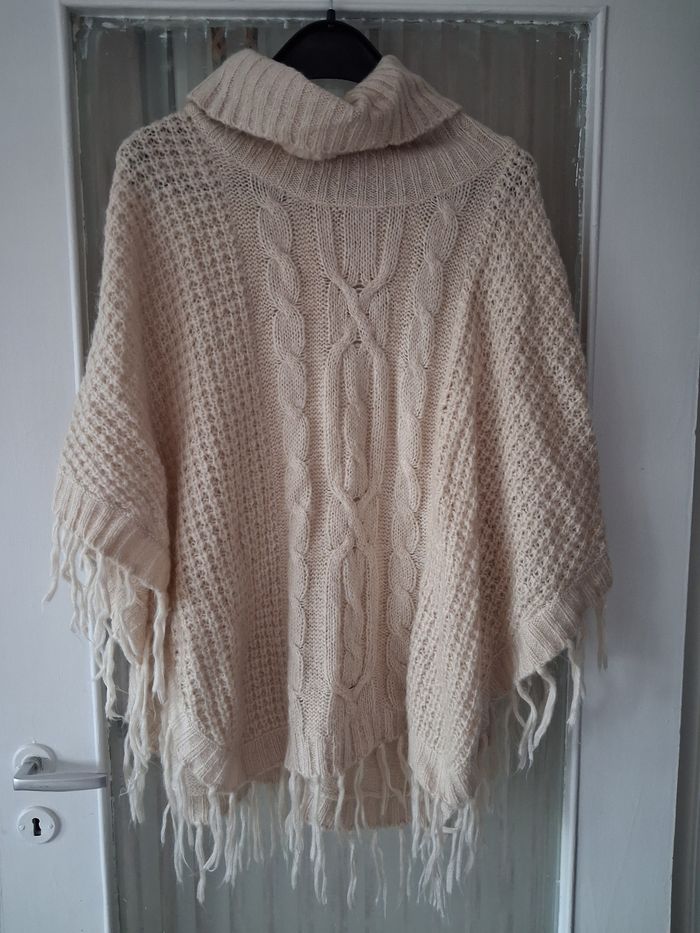 Poncho femme Blue Seven M laine creme - photo numéro 1