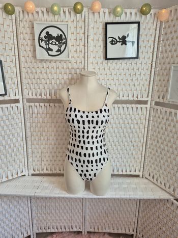 💕joli maillot de bain 1 pièce à pois look rétro chic benetton femme TS/ 36 💕