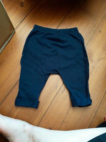 Sarouel bleu marine Tao 12 mois  coton mixte