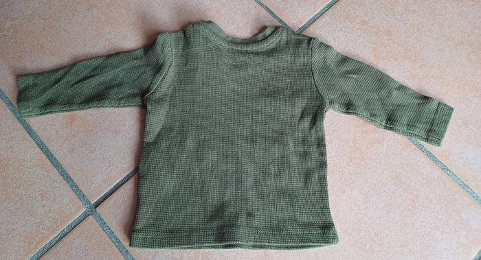 Tee shirt manche longue kaki - photo numéro 2