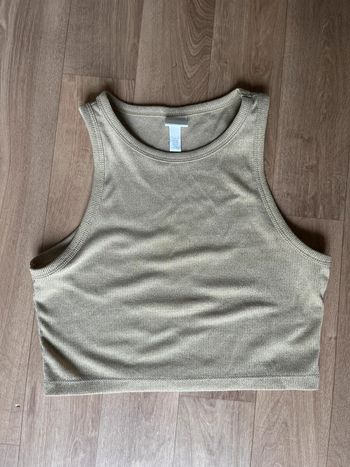 Crop top doré H&M
