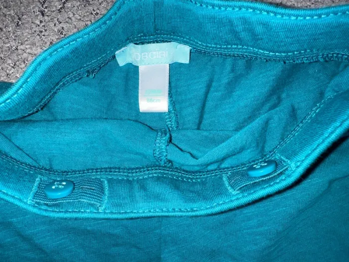 Ensemble t shirt fleuri et short réglable bleu canard Obaïbi - photo numéro 3