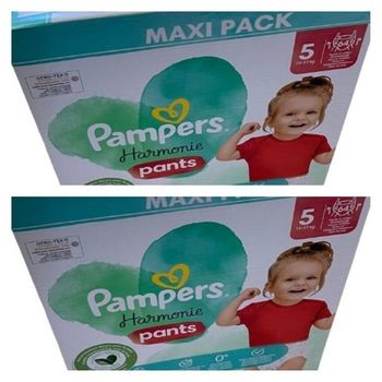 Lot de 128  Couches Pampers Harmonie Pants  12-17 kg Taille 5 Neuf