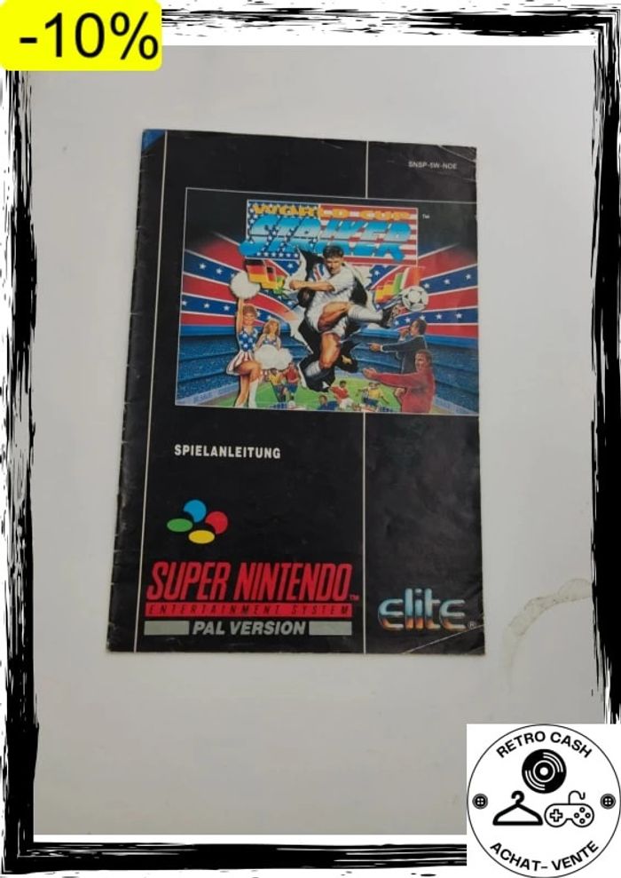 Super Nintendo boîte World Cup Striker NOE sans jeu sans notice - photo numéro 2