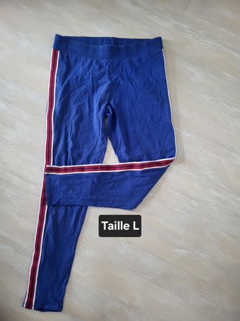 Legging bleu et rouge taille L 
