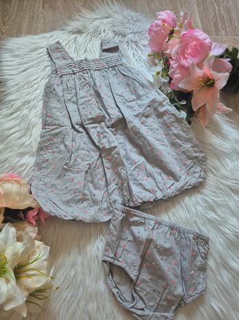 Robe Obaïbi 23 mois + bloomer assorti