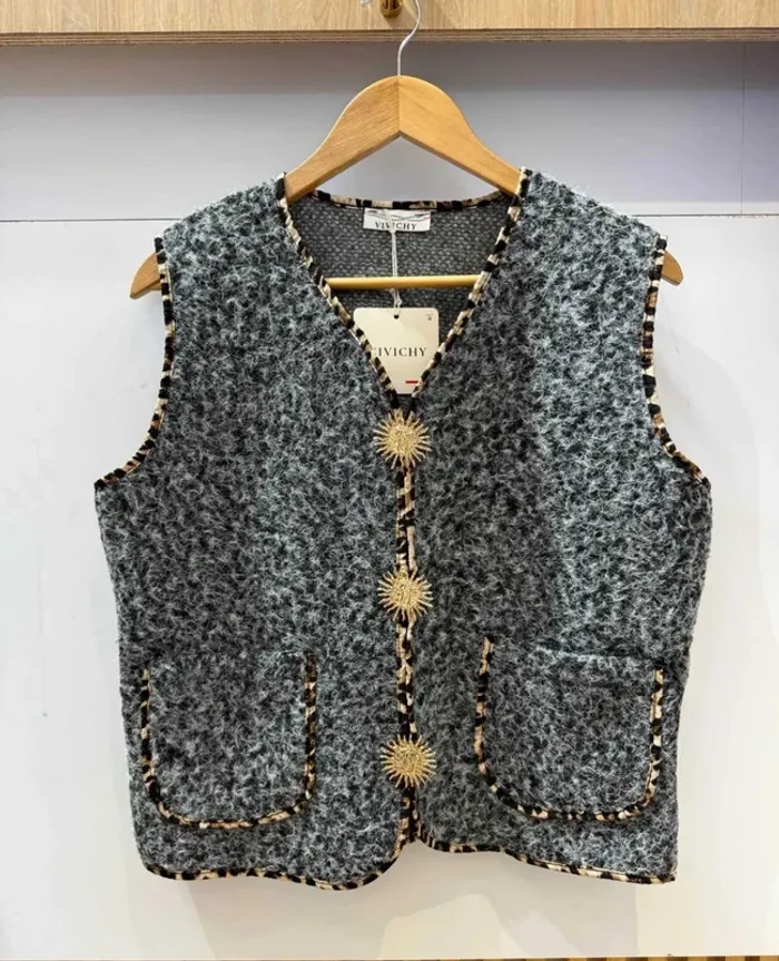 Gilet sans manches femme top femme taille 38 taille 40 taille 42 veste gilet pull top femme