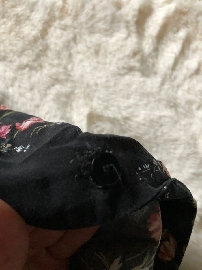Jupe légère noire fleurs Zara XS - photo numéro 8