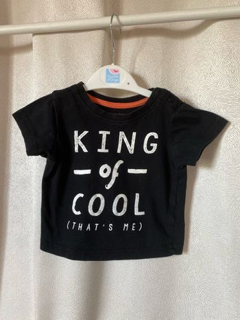 T-shirt noir king of cool 3-6 mois Primark