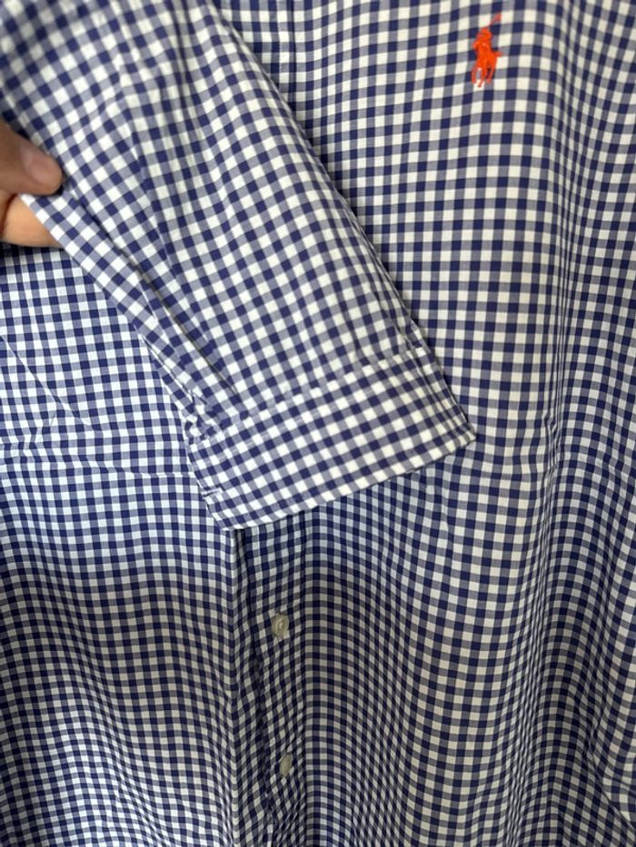 Chemise Ralph Lauren homme – à carreaux bleus – Taille M – Très bon état - photo numéro 5