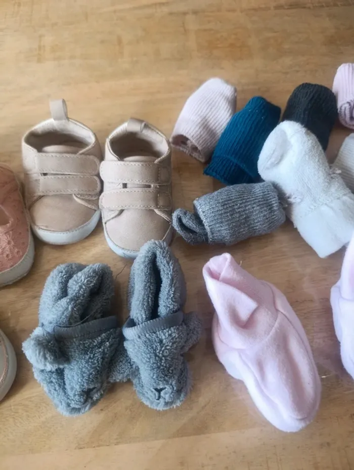 Chaussure et chaussettes 0/3 mois - photo numéro 4