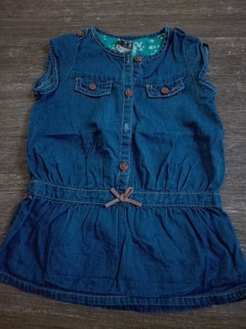 Robe bébé fille 6 mois jean Tao marron suédine