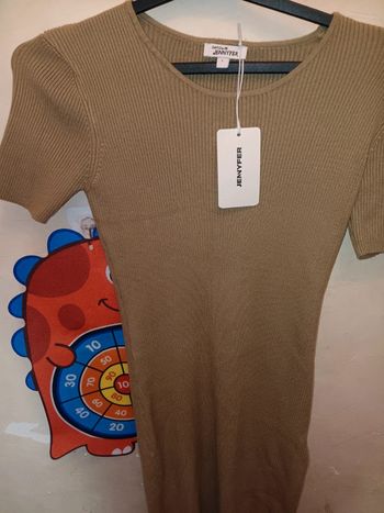 Robe kaki marron style côtelé je Niger t.l pas de vinted go